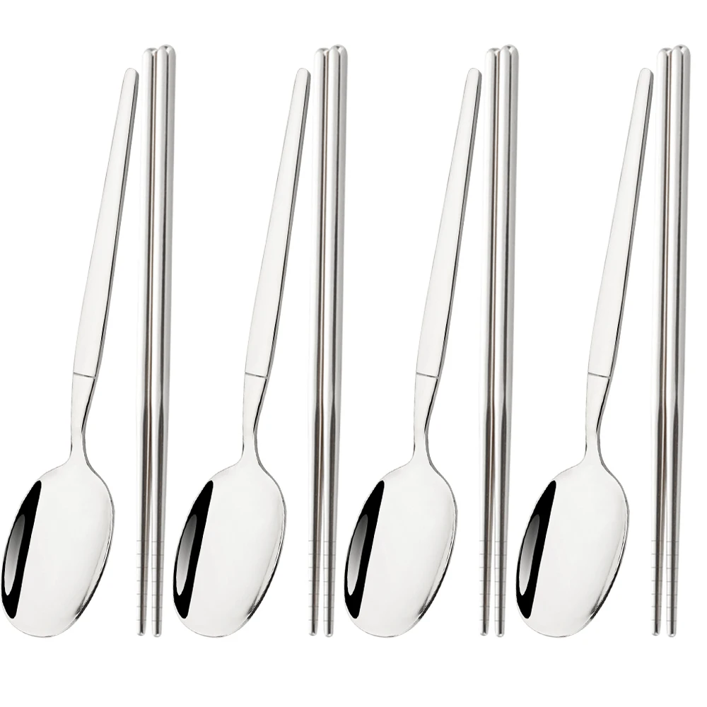 Commercial Kitchen Knife Set - 8Pcs Spoon Sushi Chopsticks Tableware Set