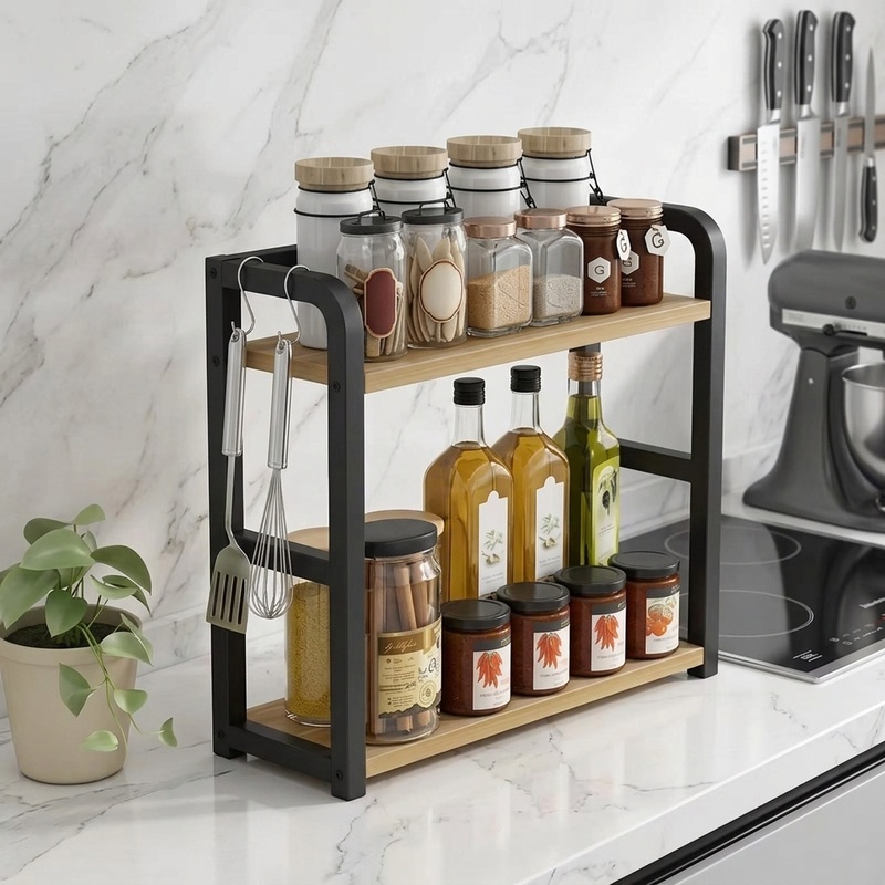2-Tier Metal Countertop Shelf  - đánh giá và giá Commercial Kitchen Shelving