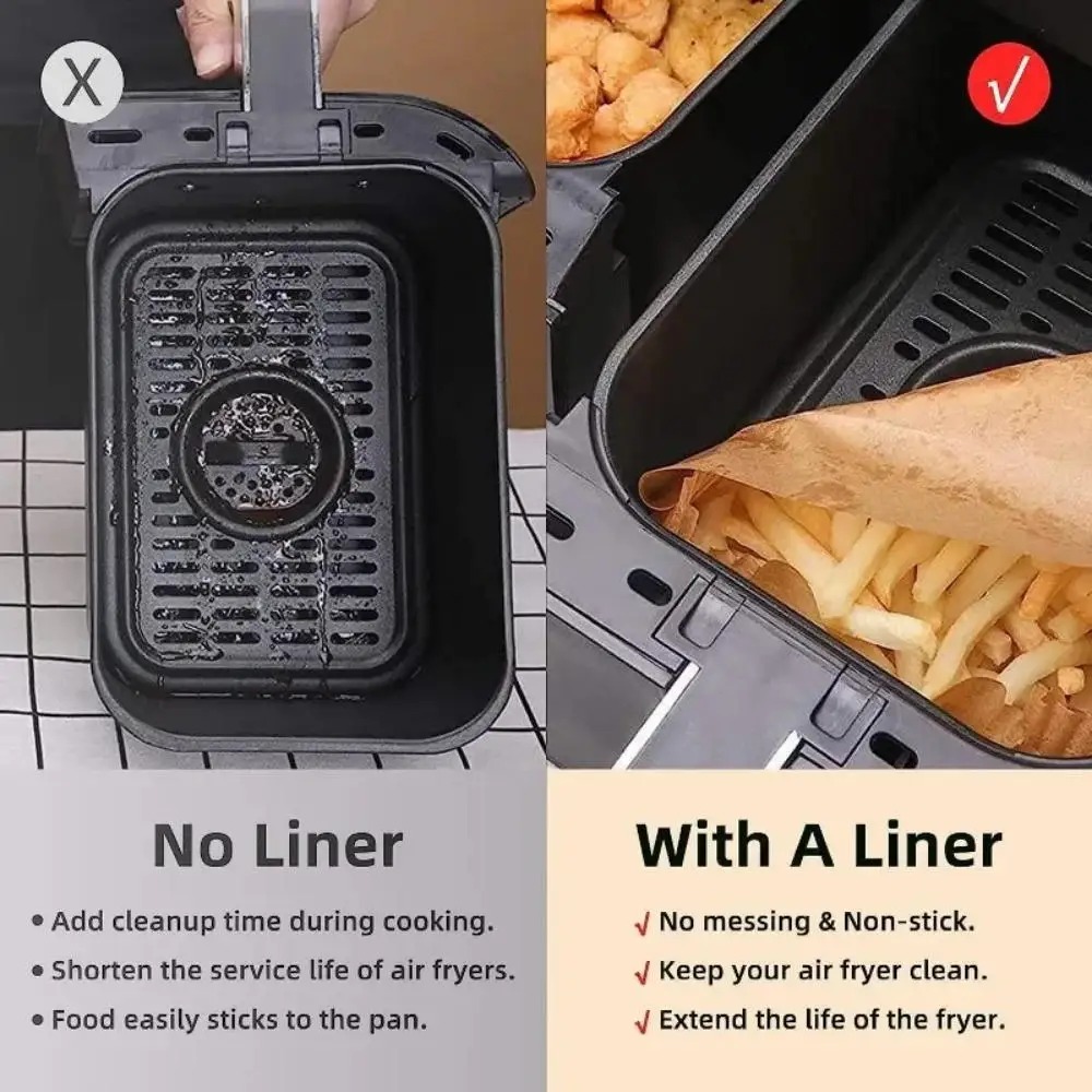 50/100pcs Disposable Air Fryer - đánh giá và giá Commercial Kitchen Pans