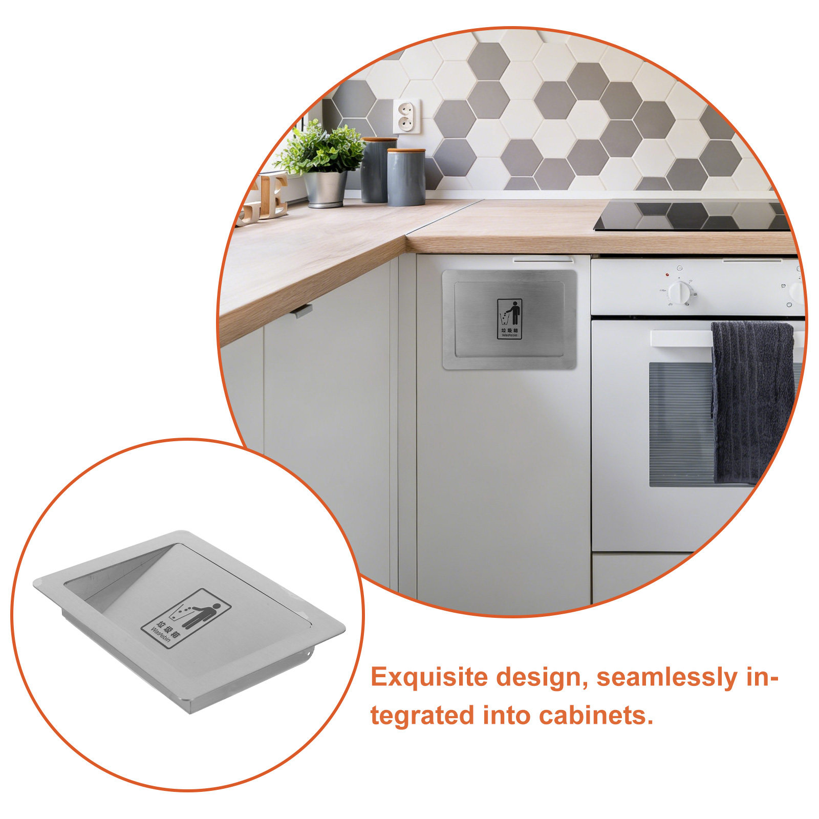 Recessed Trash Chute Lid Stain - đánh giá và giá Commercial Kitchen Wall Covering
