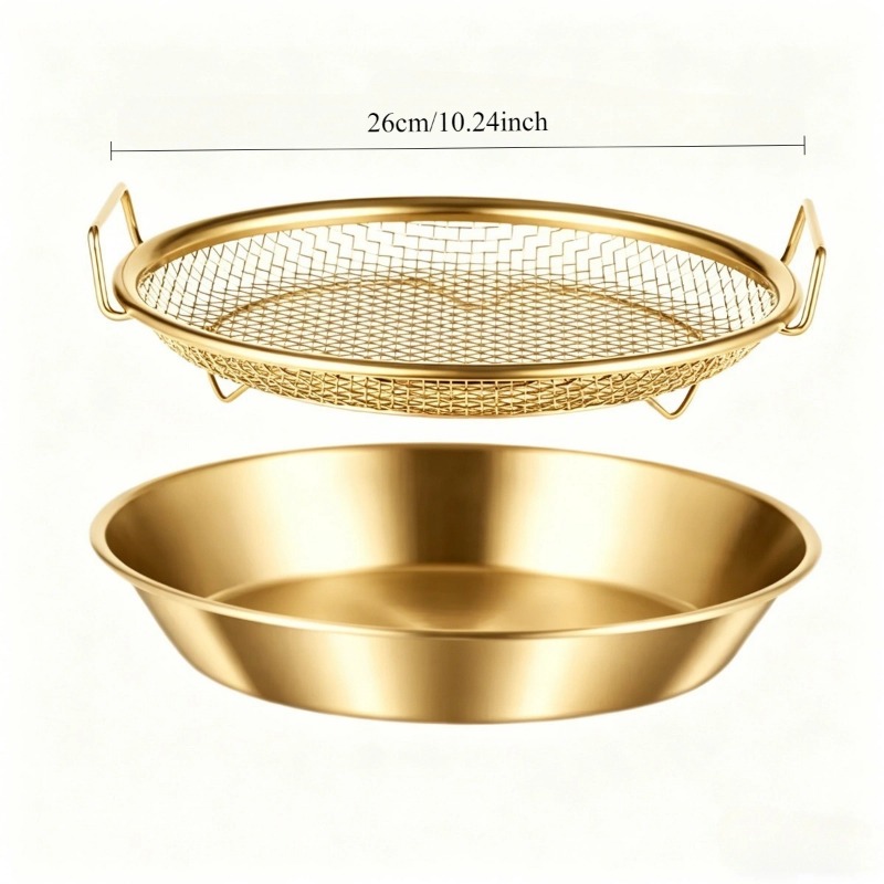 Gold Heavy Duty Deep Fryer Rac - đánh giá và giá Commercial Kitchen Pans