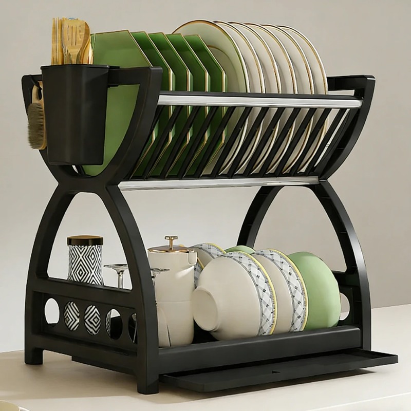 2 Tier Dish Drying Rack Kitche - đánh giá và giá Commercial Kitchen Shelving