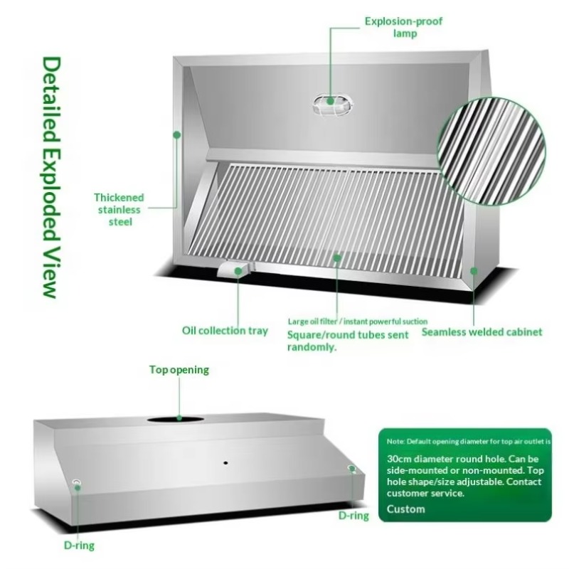 Commercial Customizable Kitche - đánh giá và giá Commercial Exhaust Hood