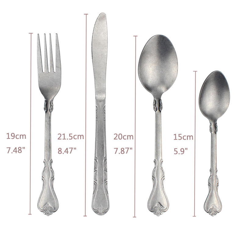 4 Cái/bộ Tay Vintage Dao Muỗng - đánh giá và giá Commercial Kitchen Knife Set