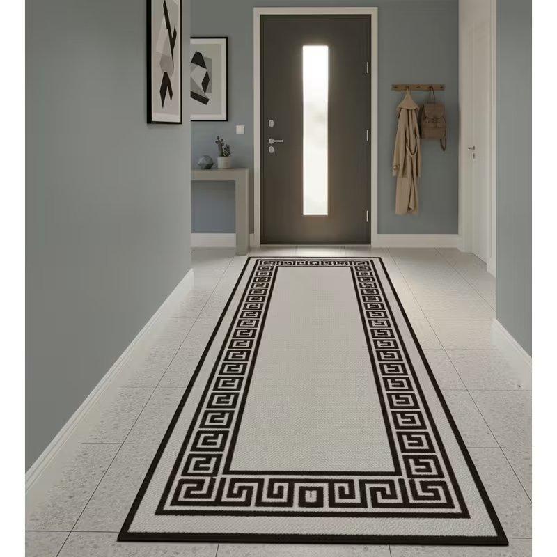 Black White Greek Key Border R - đánh giá và giá Commercial Kitchen Mats Anti Fatigue