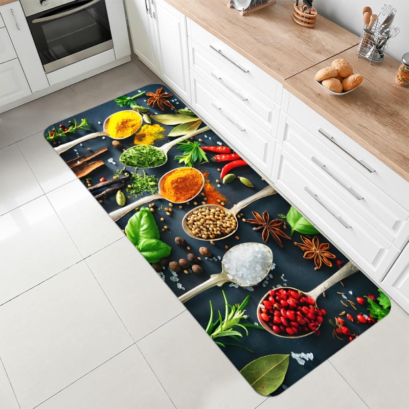 Kitchen Spice Herb Print Runne - đánh giá và giá Commercial Kitchen Mats Anti Fatigue