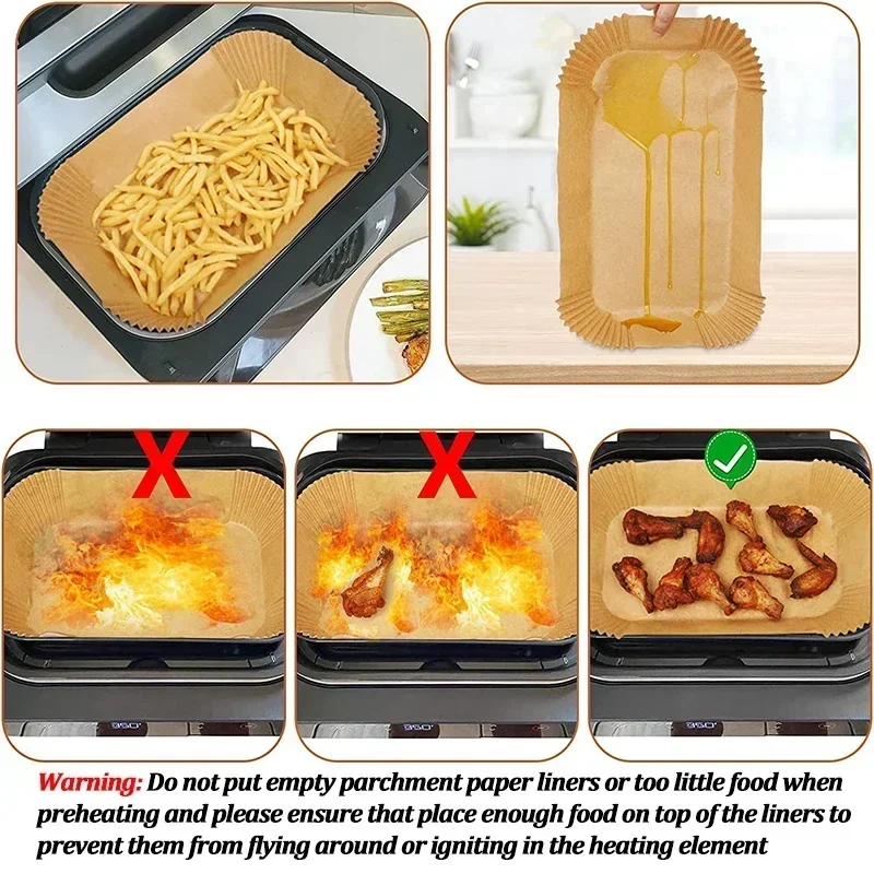 Disposable Air Fryer Paper Non - đánh giá và giá Commercial Kitchen Pans