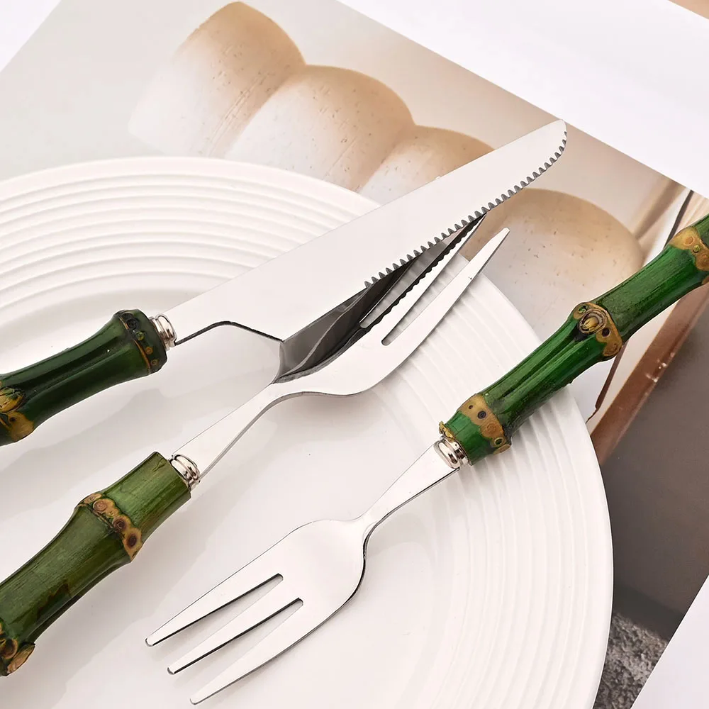 4Pcs Natural Bamboo Handle Din - đánh giá và giá Commercial Kitchen Knife Set