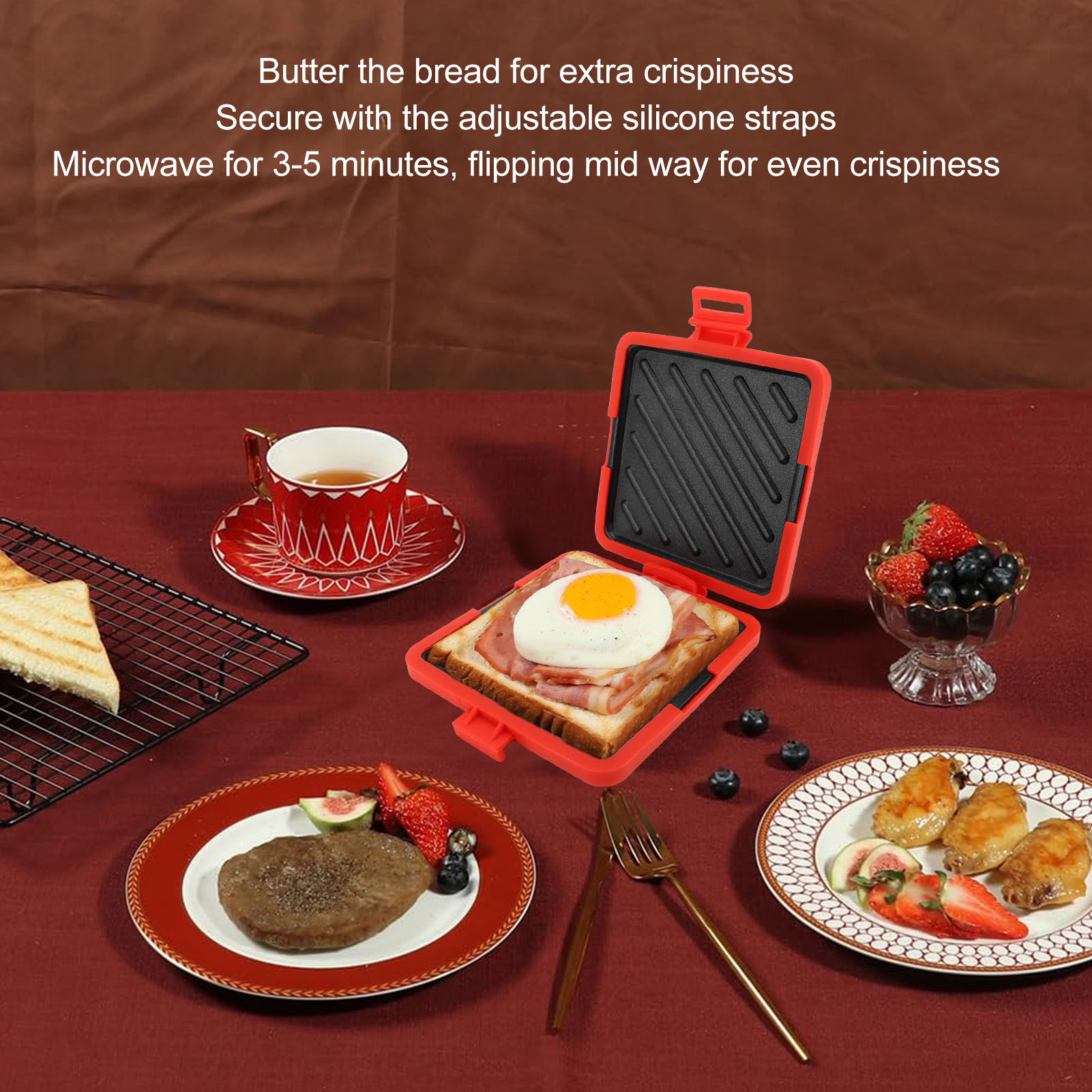 Toastie Maker Microwave Toasti - đánh giá và giá Sandwich Press Panini