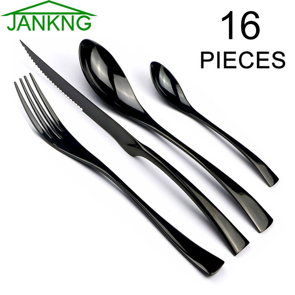 JANKNG 16Pcs Stainless Steel D - đánh giá và giá Commercial Kitchen Knife Set