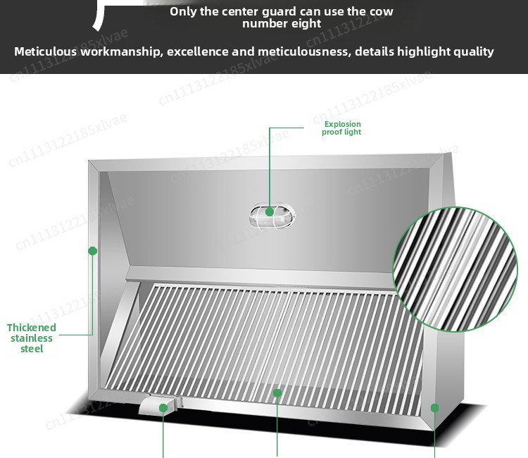 Thickened Stainless Steel Fume - đánh giá và giá Commercial Exhaust Hood