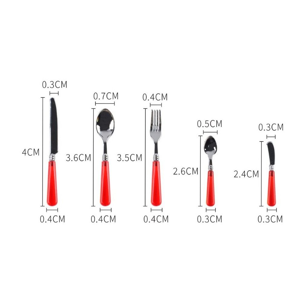 5pcs Set 1/6 Scale Miniature D - đánh giá và giá Commercial Kitchen Knife Set