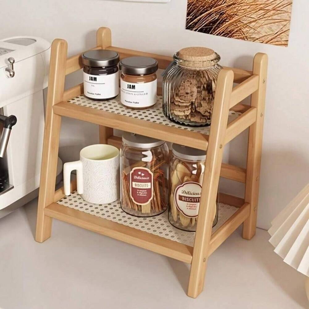 2-Tier Bamboo Countertop Stora - đánh giá và giá Commercial Kitchen Shelving