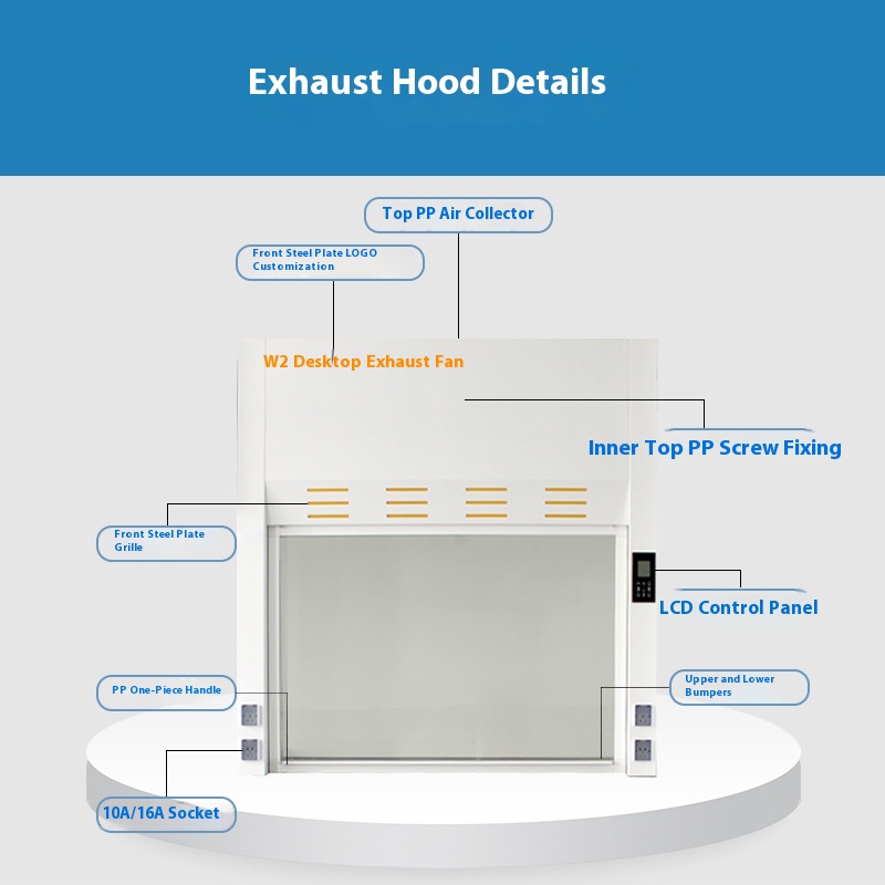 Steel Glass Edges Laboratory E - đánh giá và giá Commercial Exhaust Hood