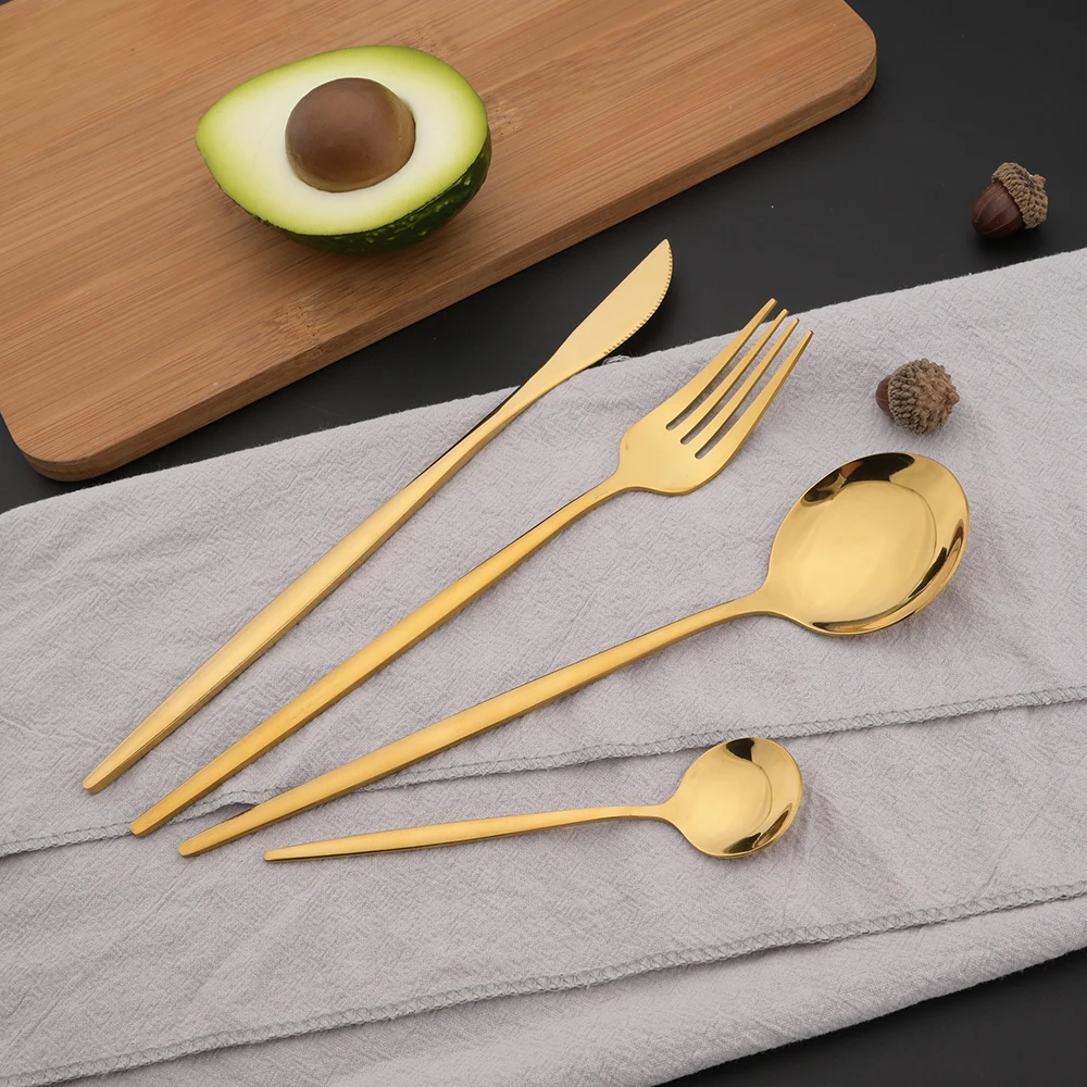 16Pcs Green Gold Dinnerware St - đánh giá và giá Commercial Kitchen Knife Set