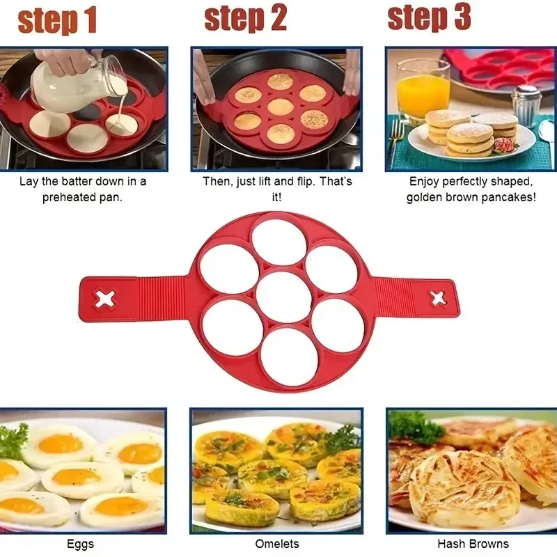 Silicone 7-hole Circular Fryin - đánh giá và giá Commercial Kitchen Pans