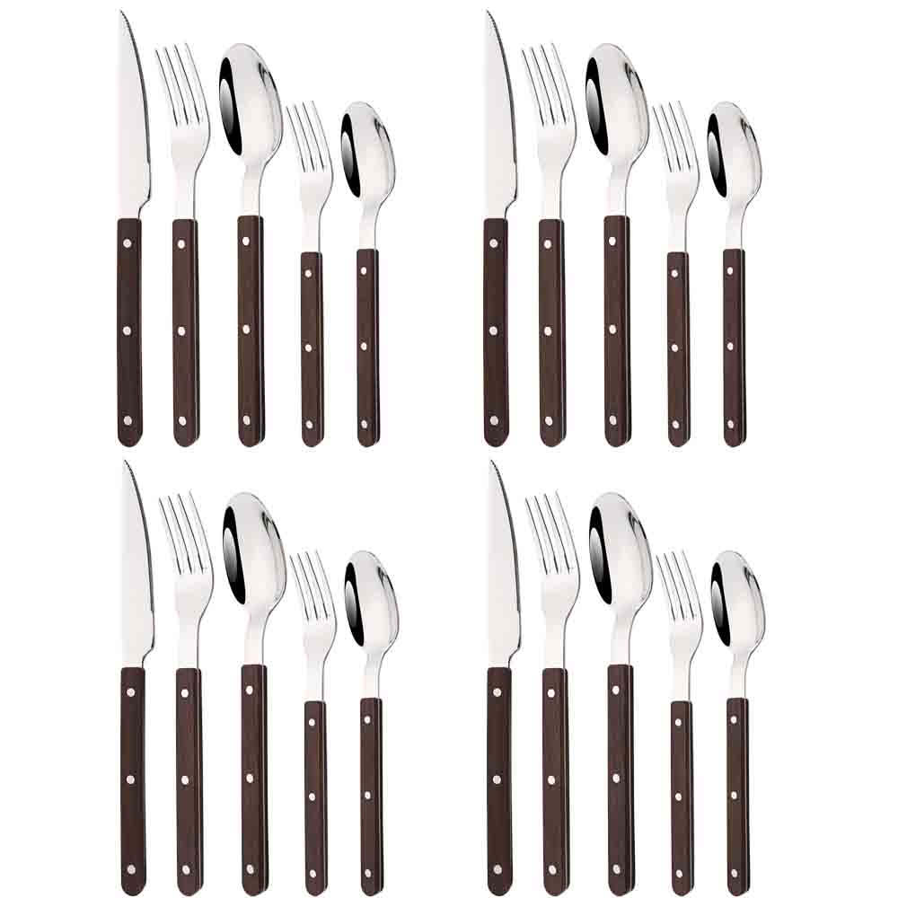 5/20Pcs Imitative Wood Silver  - đánh giá và giá Commercial Kitchen Knife Set