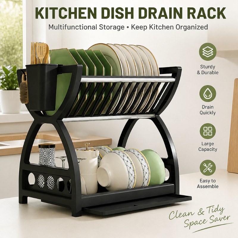2 Tier Dish Drying Rack Kitche - đánh giá và giá Commercial Kitchen Shelving