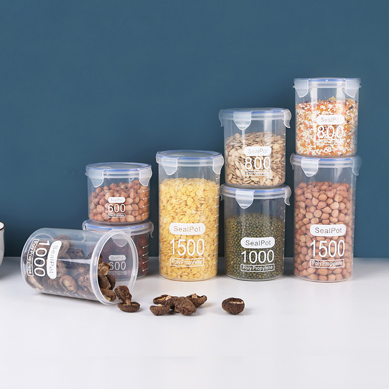 1-4PCS Sealed Jars With Scale  - đánh giá và giá Commercial Kitchen Refrigerator