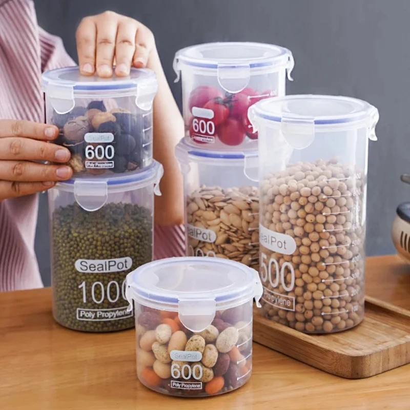 1/4PCS Sealed Jars With Scale  - đánh giá và giá Commercial Kitchen Refrigerator